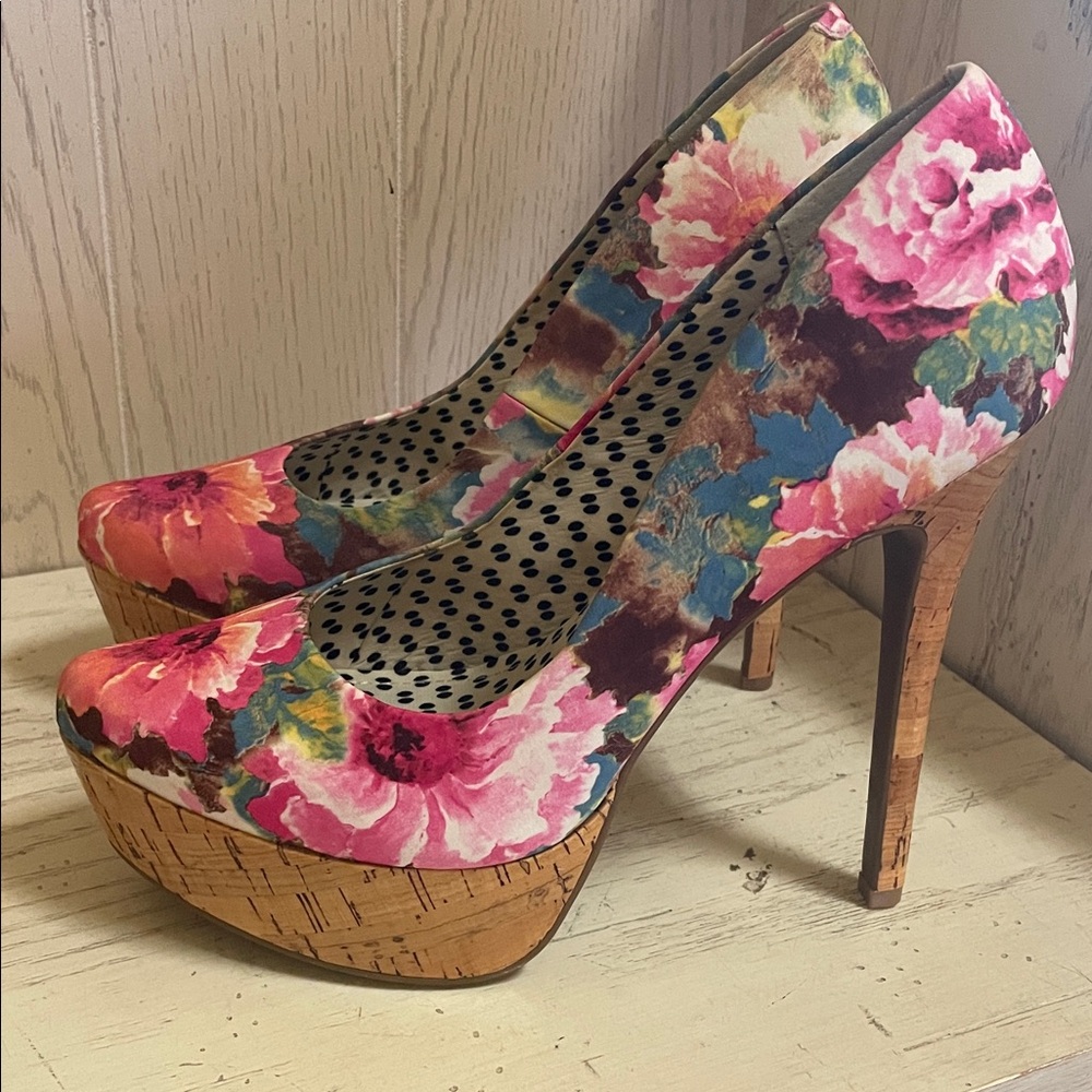 Jessica Simpson WALEO Miami Floral Pumps Multi Pink NWOT Women’s 10